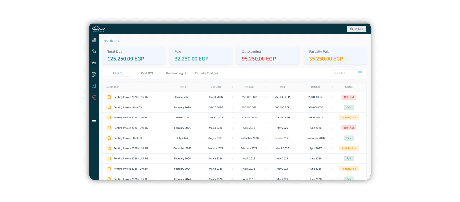 Clear Tracking for Payments & Upcoming Invoices